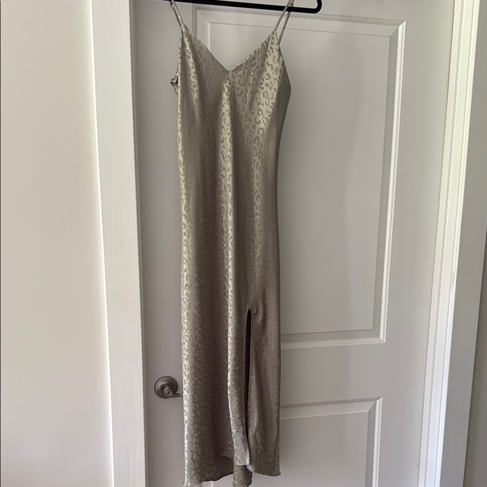 Show Me Your MuMu Green Slip Maxi Dress with Spaghetti Straps